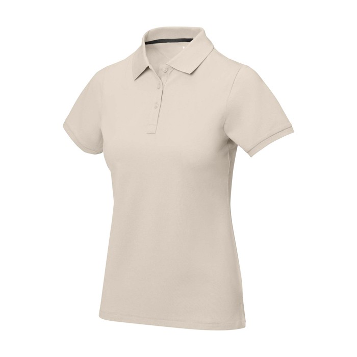 Polo de manga corta para mujer en punto piqué 200 g/m2 Elevate Life color arena Polo de manga corta para mujer en punto piqué 200 g/m2 Elevate Life color arena