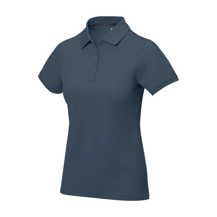 Polo de manga corta para mujer en punto piqué 200 g/m2 Elevate Life color azul cian Polo de manga corta para mujer en punto piqué 200 g/m2 Elevate Life color azul cian