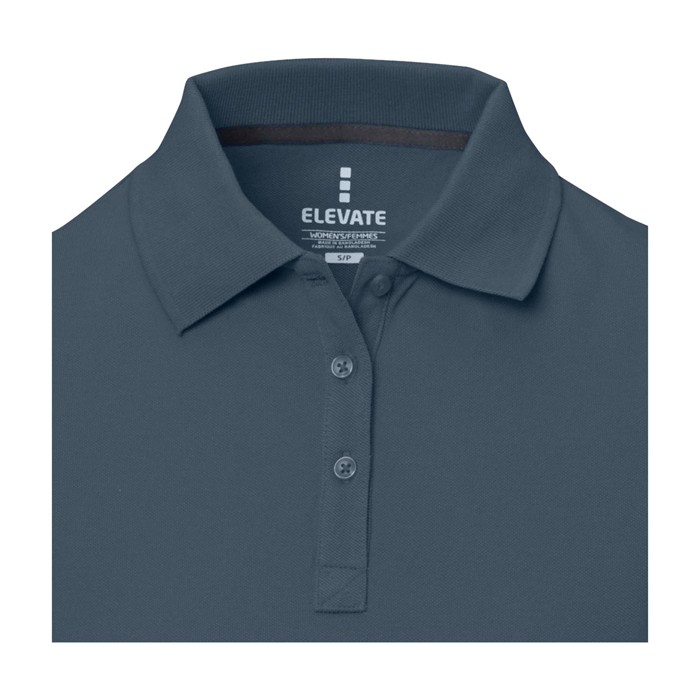 Polo de manga corta para mujer en punto piqué 200 g/m2 Elevate Life color azul cian vista detalle 1 Polo de manga corta para mujer en punto piqué 200 g/m2 Elevate Life color azul cian vista detalle 1