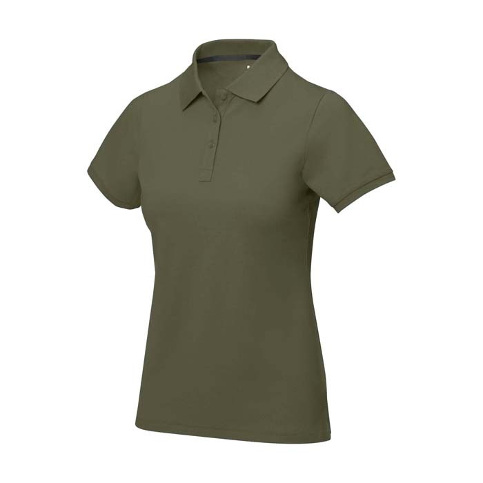 Polo de manga corta para mujer en punto piqué 200 g/m2 Elevate Life color verde oliva Polo de manga corta para mujer en punto piqué 200 g/m2 Elevate Life color verde oliva
