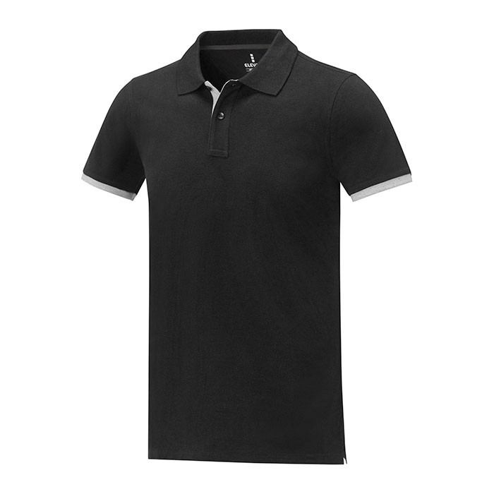 Polo de dos tonos algodón 200 g/m2 color negro Polo de dos tonos algodón 200 g/m2 color negro