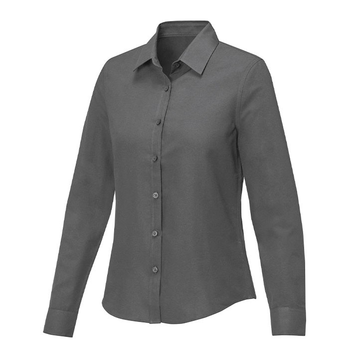 Camisa manga larga mujer 130 g/m2 color gris oscuro