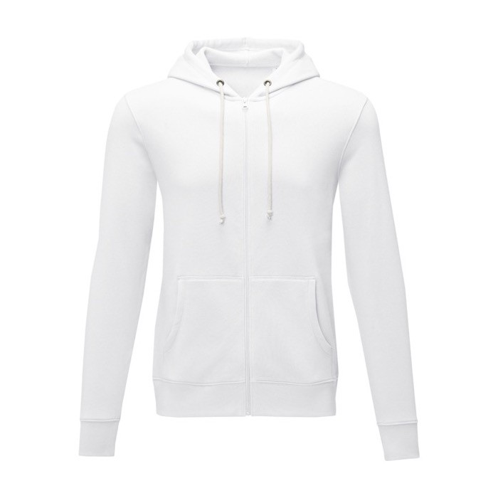 Sudadera de capucha de algodón hombre 240 g/m2 Elevate Essentials color blanco segunda vista frontal