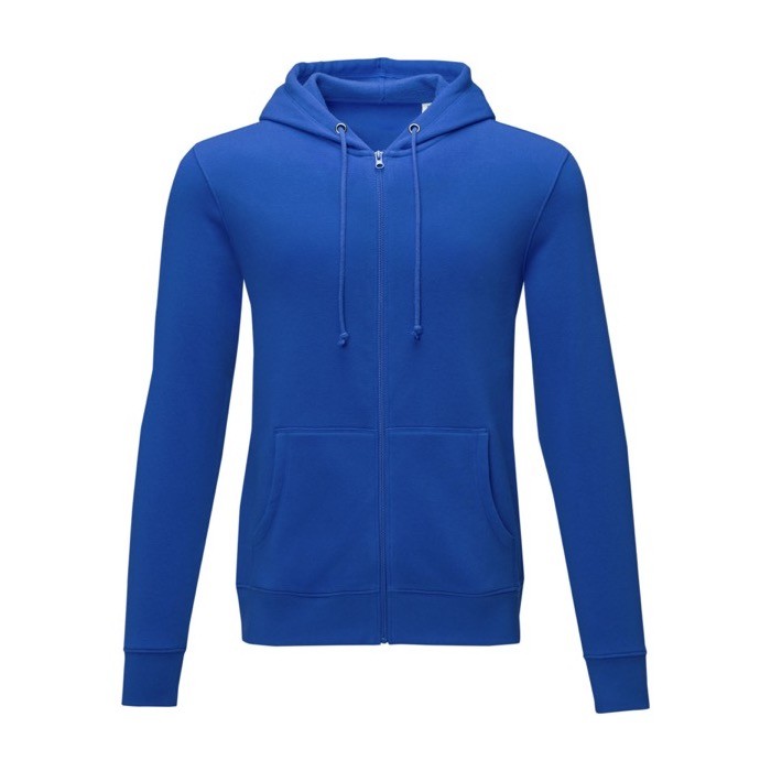Sudadera de capucha de algodón hombre 240 g/m2 Elevate Essentials color azul segunda vista frontal