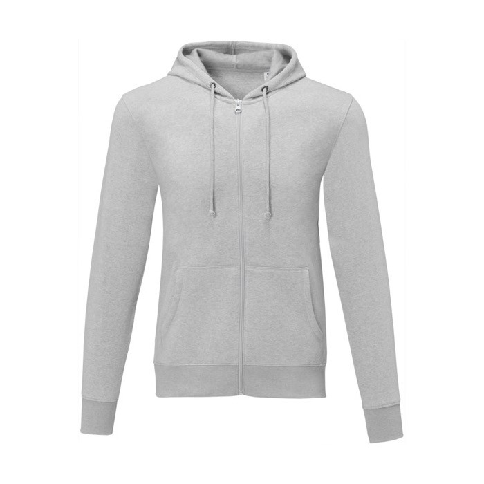 Sudadera de capucha de algodón hombre 240 g/m2 Elevate Essentials color gris claro segunda vista frontal