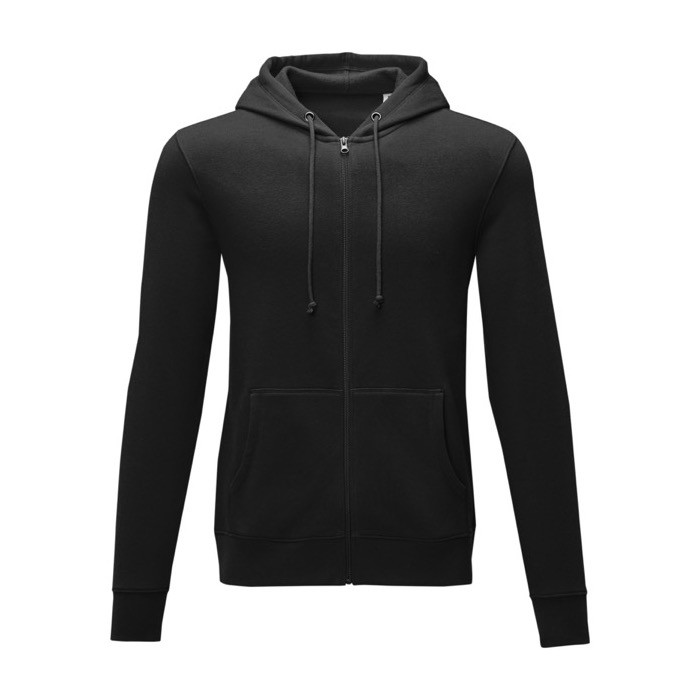 Sudadera de capucha de algodón hombre 240 g/m2 Elevate Essentials color negro segunda vista frontal