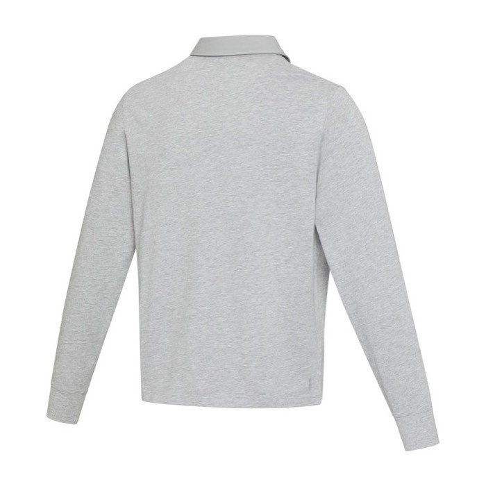 Polo unisex de algodón orgánico estilo rugby 280 g/m2 Elevate NXT tercera vista trasera Polo unisex de algodón orgánico estilo rugby 280 g/m2 Elevate NXT tercera vista trasera