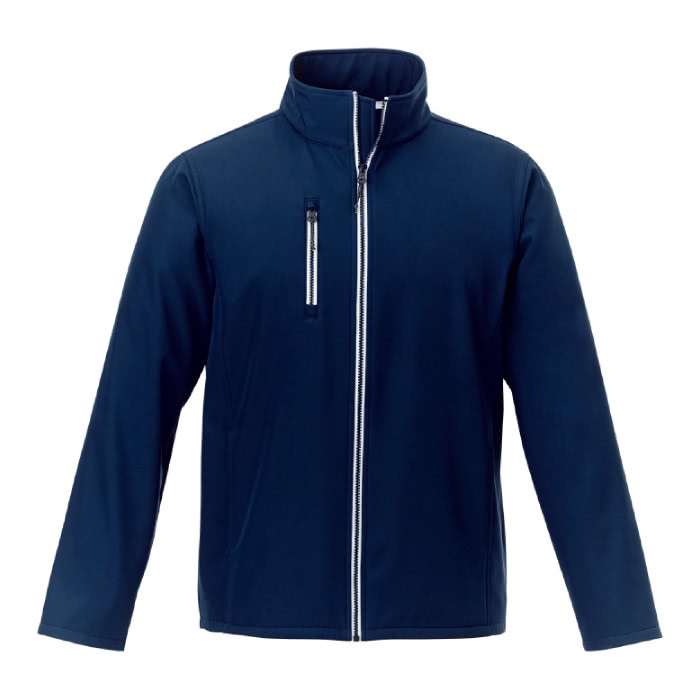 Chaqueta softshell publicitaria color azul marino