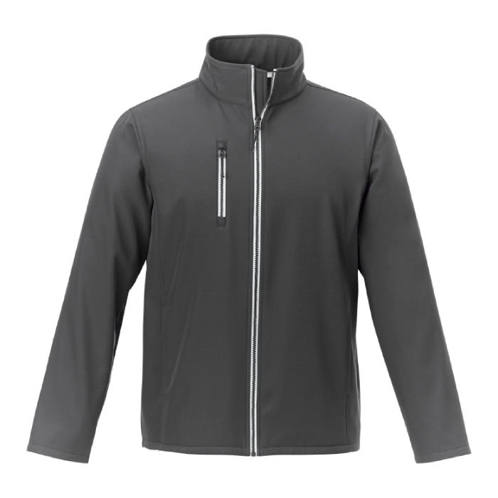 Chaqueta softshell personalizada color gris oscuro