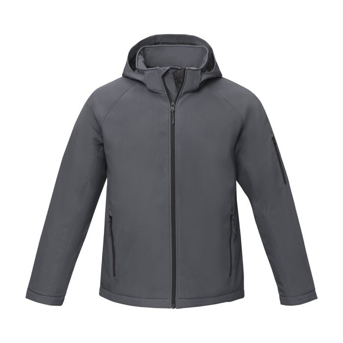 Chaqueta de poliéster para hombre 250 g/m2 Elevate Essentials color gris oscuro segunda vista frontal Chaqueta de poliéster para hombre 250 g/m2 Elevate Essentials color gris oscuro segunda vista frontal