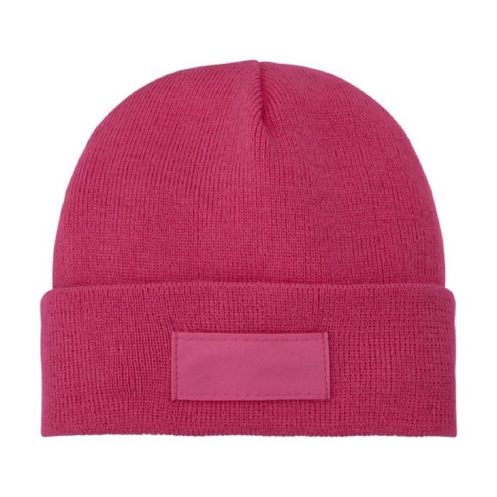 Gorro con parche color rosa