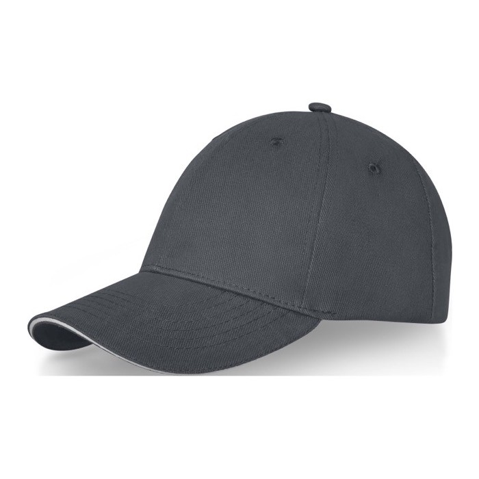 Gorra de 6 paneles y algodón 260 g/m2 color gris oscuro