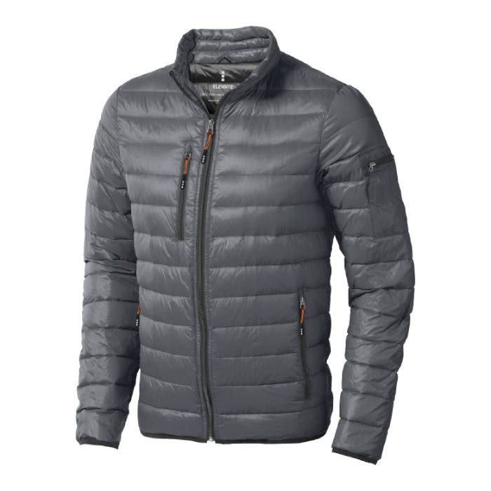 Chaqueta plumón personalizada color gris Chaqueta plumón personalizada color gris