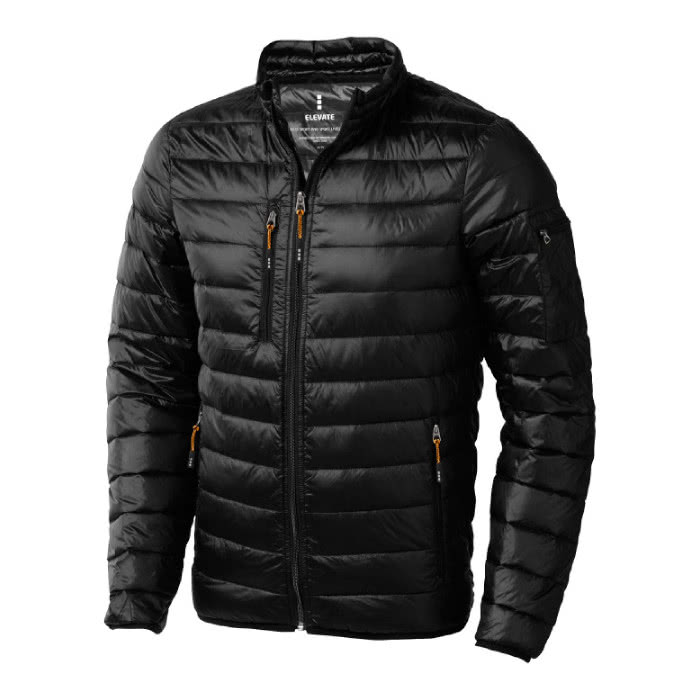 Chaqueta plumón personalizada color negro Chaqueta plumón personalizada color negro