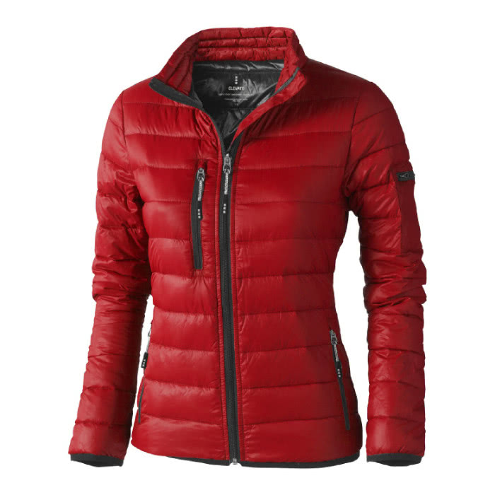 Chaqueta de plumón natural para mujer color rojo Chaqueta de plumón natural para mujer color rojo