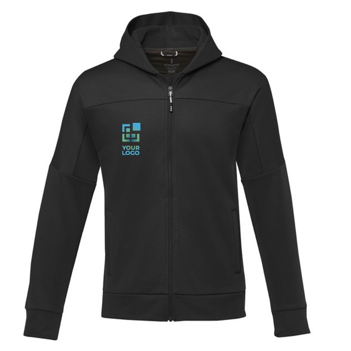 Chaqueta de poliéster deportiva para hombre 245 g/m2 Elevate Life color negro vista principal