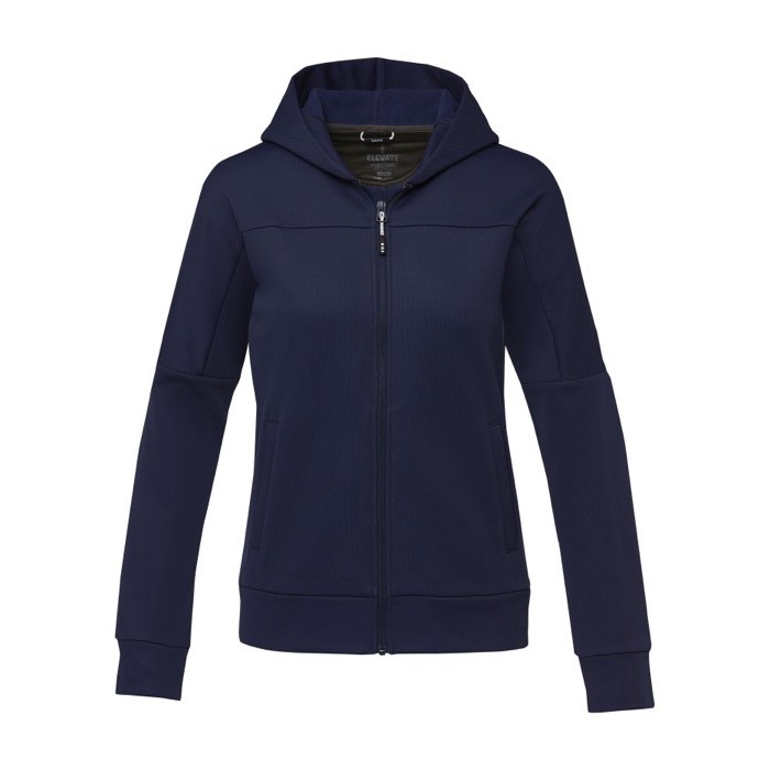 Chaqueta de poliéster deportiva para mujer 245 g/m2 Elevate Life color azul marino segunda vista frontal