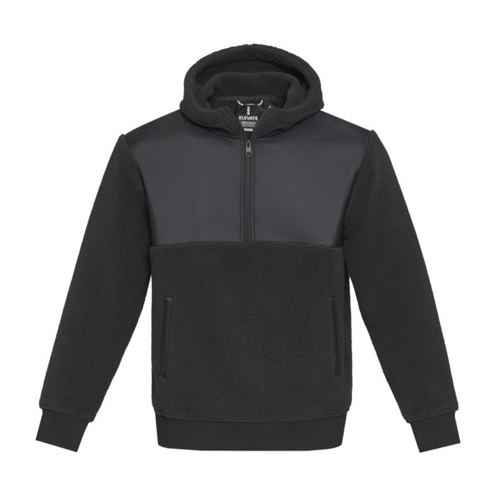 Chaqueta sherpa de poliéster reciclado unisex Elevate NXT segunda vista frontal Chaqueta sherpa de poliéster reciclado unisex Elevate NXT segunda vista frontal