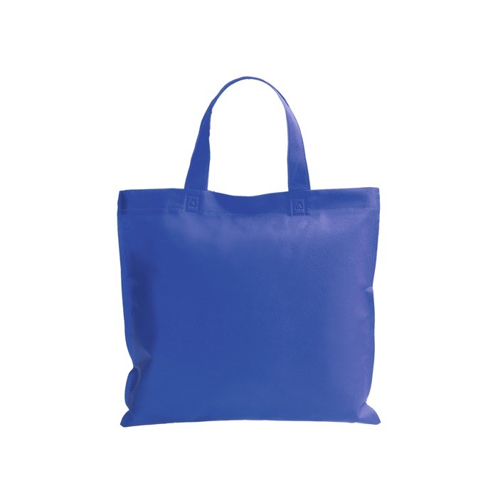 Bolsa sin tejer de asas cortas 80 g/m2 color azul