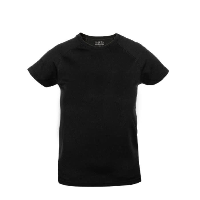Camisetas técnicas niños 135 g/m2 color negro Camisetas técnicas niños 135 g/m2 color negro
