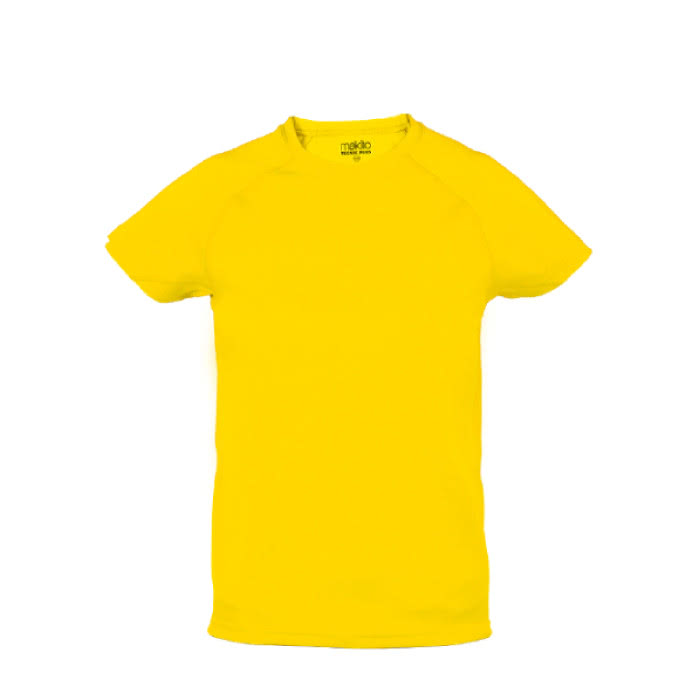 Camisetas técnicas niños 135 g/m2 color amarillo Camisetas técnicas niños 135 g/m2 color amarillo