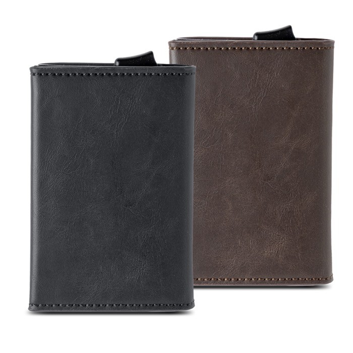 Monedero y tarjetero con protección RFID y acceso con un solo click vista con varios colores Monedero y tarjetero con protección RFID y acceso con un solo click vista con varios colores