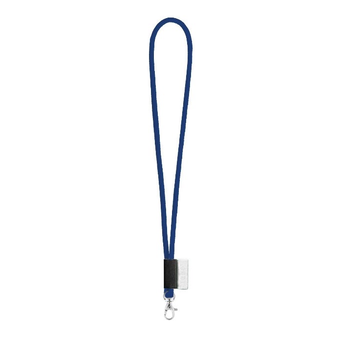 Lanyard personalizado tubular color azul