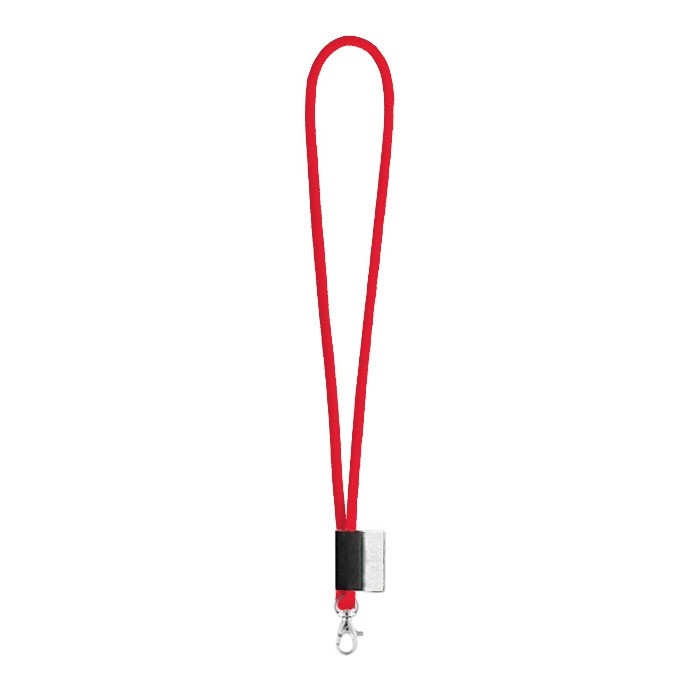 Lanyard personalizado tubular color rojo