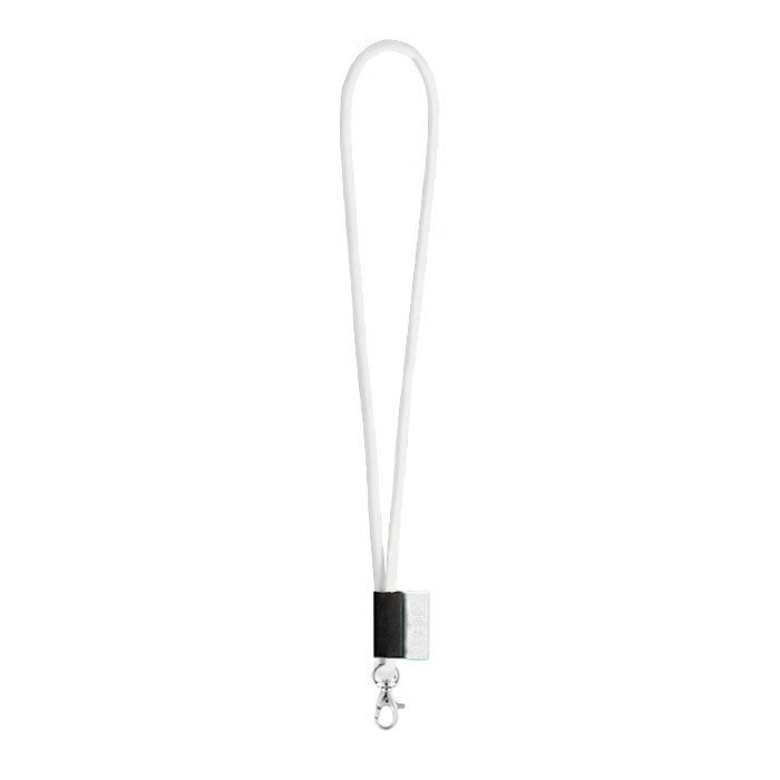 Lanyard personalizado tubular color blanco