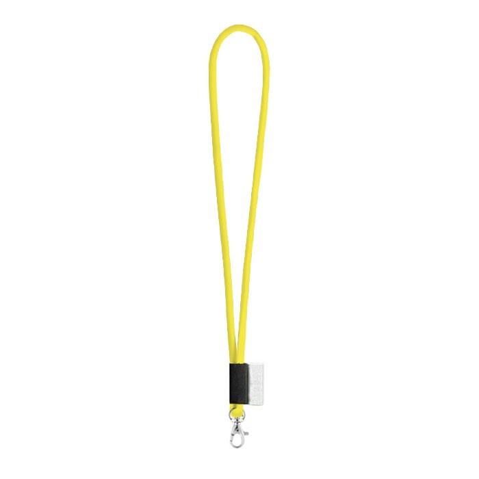 Lanyard personalizado tubular color amarillo