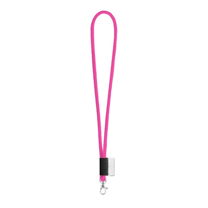 Lanyard personalizado tubular color rosa