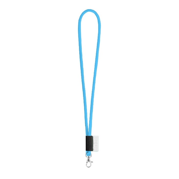 Lanyard personalizado tubular color azul