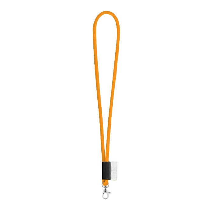 Lanyard personalizado tubular color naranja