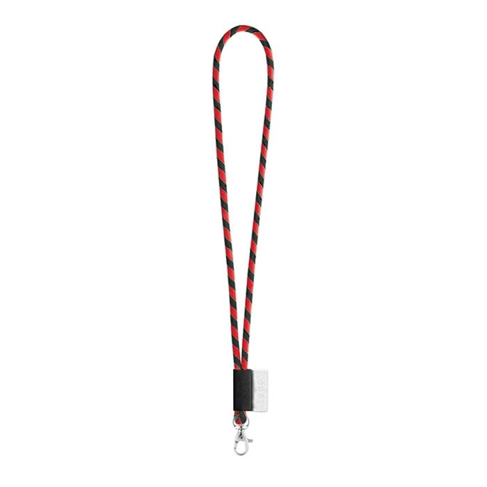 Lanyards impresos de forma tubular color rojo