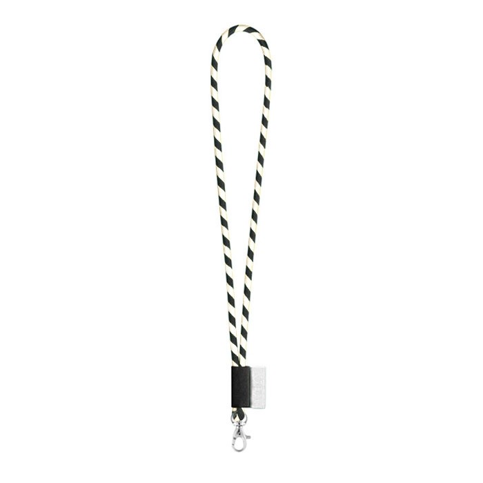 Lanyards impresos de forma tubular color blanco