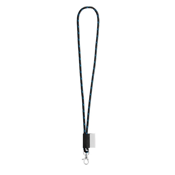 Lanyard cilíndrico de color oscuro azul