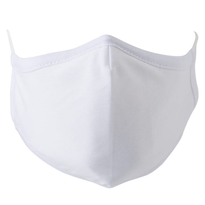 50 mascarillas de algodón para empresa color blanco