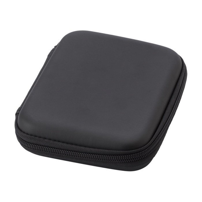 Set de herramientas en estuche de cuero sintético color negro primera vista Set de herramientas en estuche de cuero sintético color negro primera vista