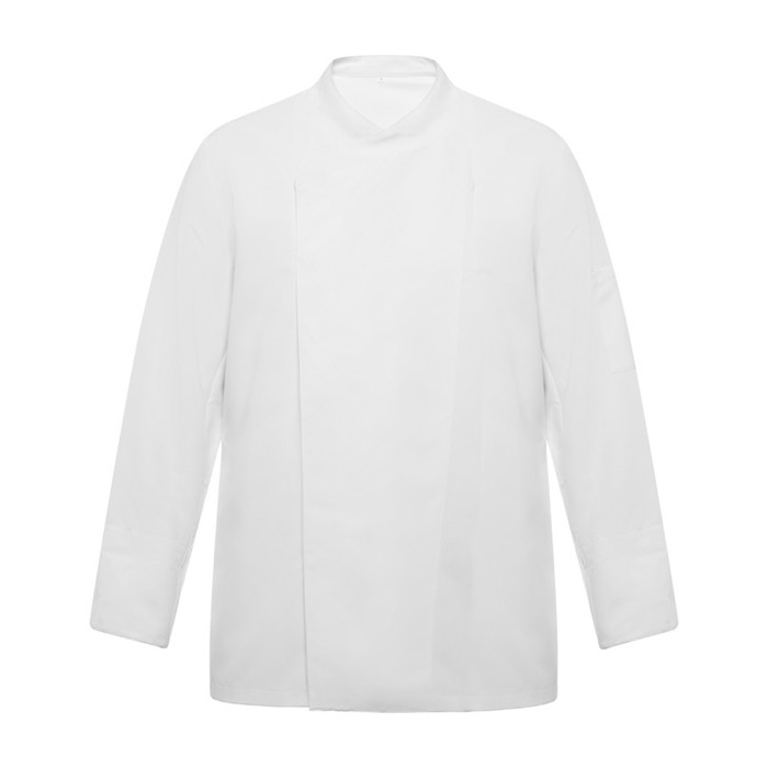 Chaqueta laboral para cocina de manga larga de poliéster 150 g/m2 Roly Dabiz color blanco segunda vista
