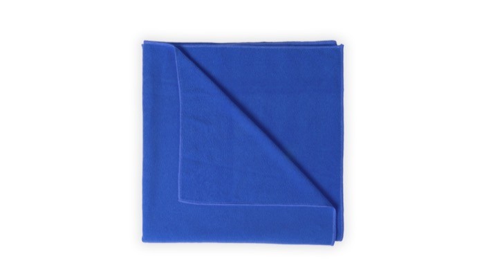 Toalla deportiva de microfibra de alta absorción 150x175cm color azul tercera vista