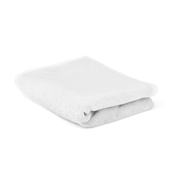 Toalla de microfibra absorbente pequeña de mano 45x30cm 345g/m2 color blanco primera vista