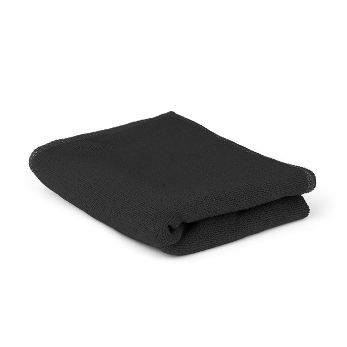 Toalla de microfibra absorbente pequeña de mano 45x30cm 345g/m2 color negro primera vista