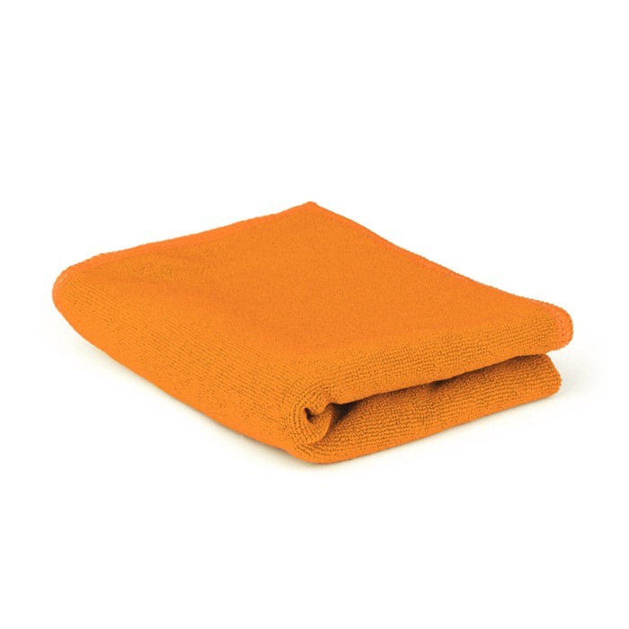 Toalla de microfibra absorbente pequeña de mano 45x30cm 345g/m2 color naranja primera vista