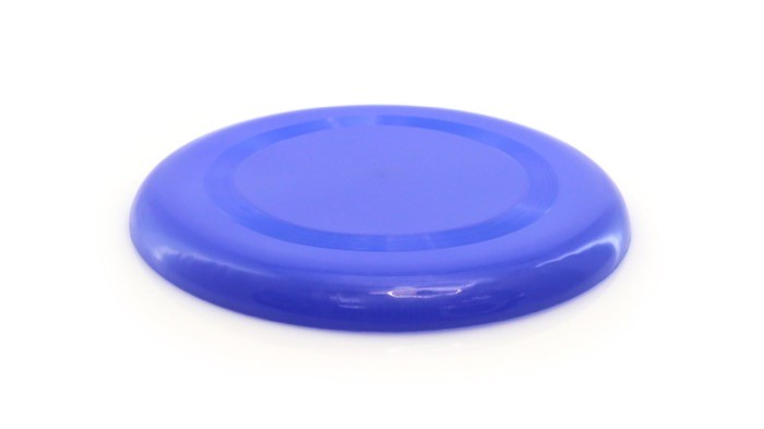 Clásico frisbee de plástico para aire libre en varios colores color azul quinta vista