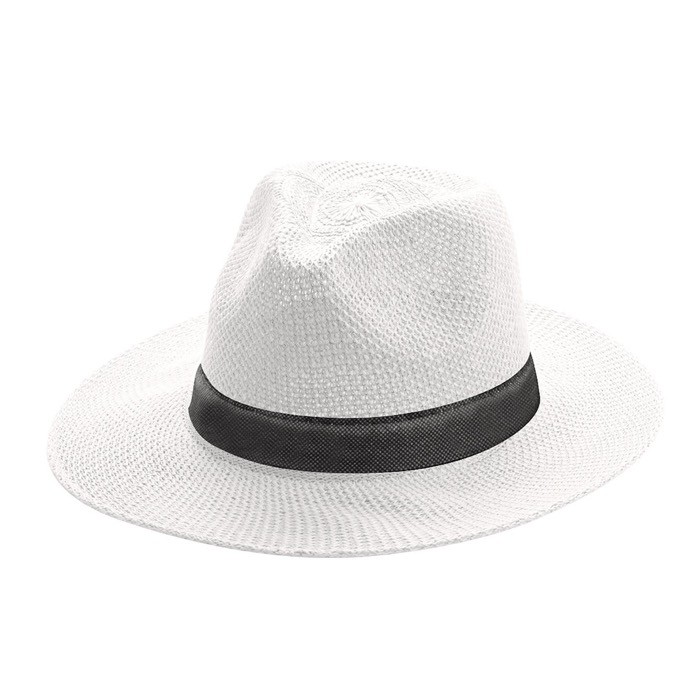 Sombrero estilo cowboy de material sintético con cinta personalizable segunda vista