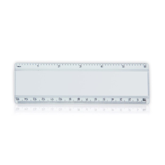 Regla infantil transparente con una cara personalizable 30cm color transparente