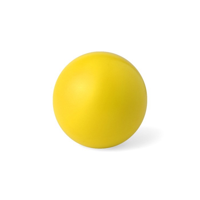Pelota antiestrés de PU brillante en varios colores para personalizar color amarillo primera vista