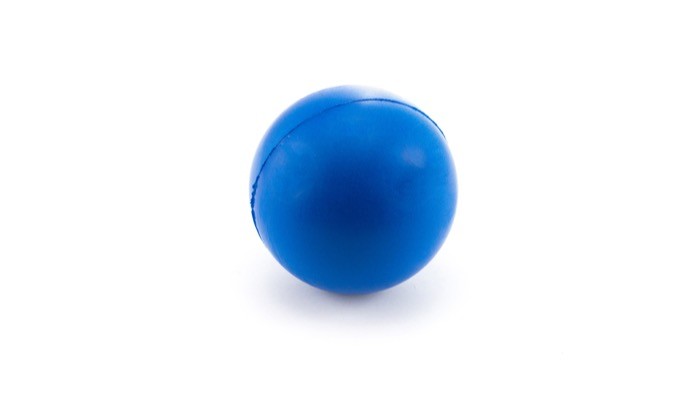 Pelota antiestrés de PU brillante en varios colores para personalizar color azul segunda vista