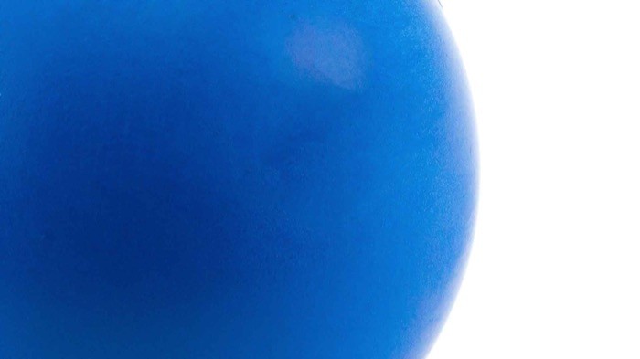 Pelota antiestrés de PU brillante en varios colores para personalizar color azul cuarta vista