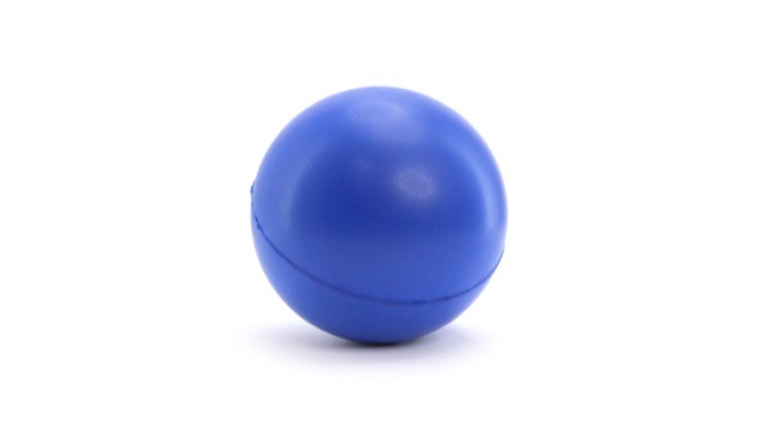 Pelota antiestrés de PU brillante en varios colores para personalizar color azul quinta vista
